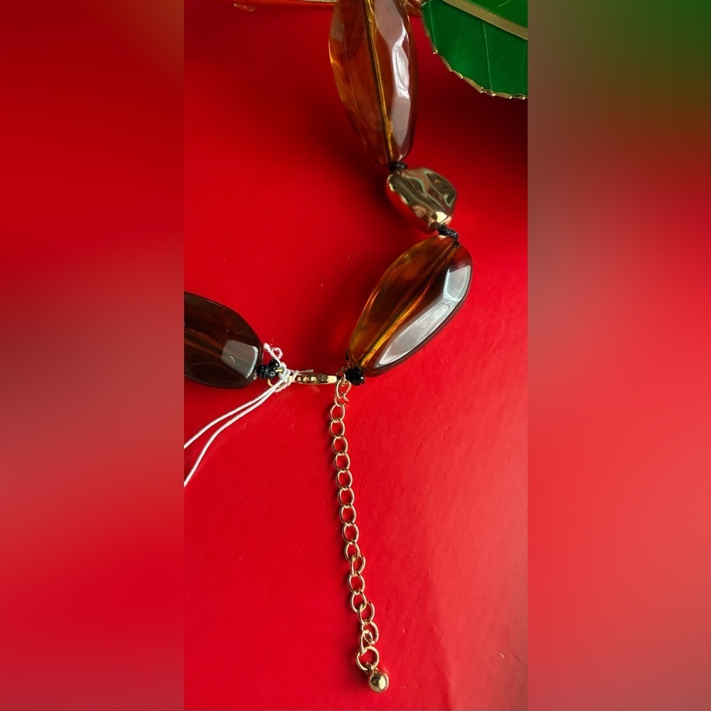 Natasha Couture Brown and Silver Necklace - Picture 4 of 6